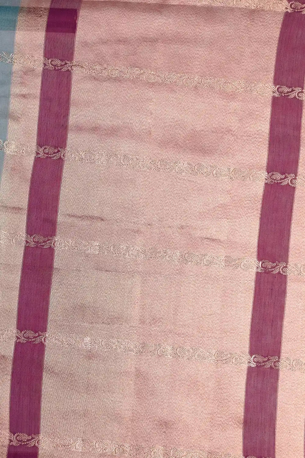 Dusty Blue Chanderi Cotton Saree