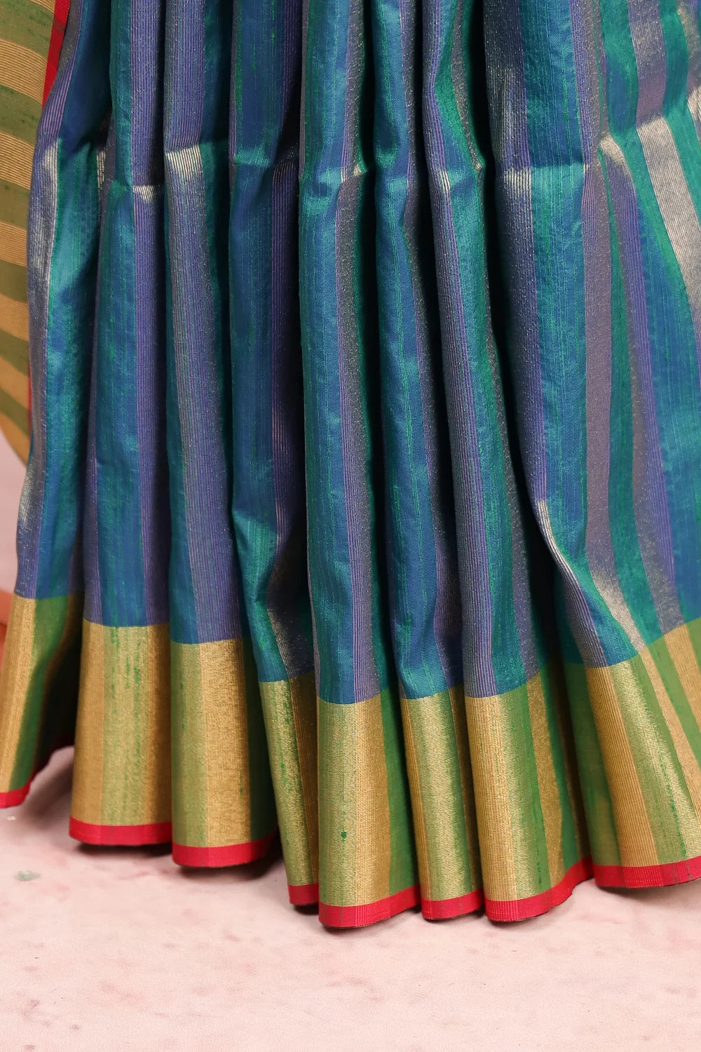 Sapphire Green Semi Jute Saree