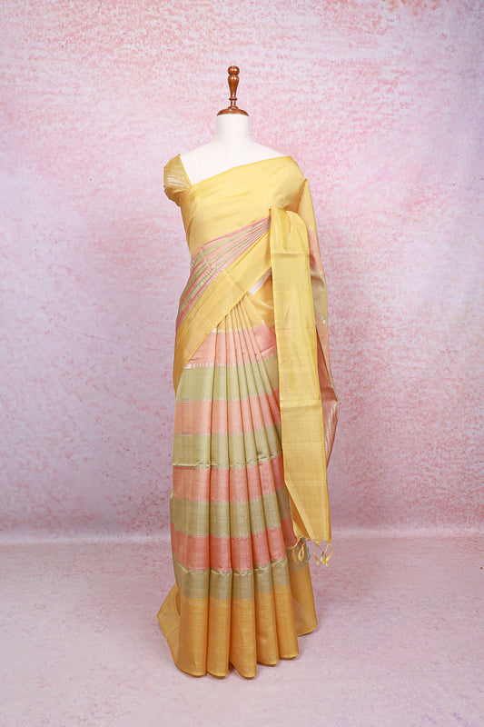 Multi Color Kora Silk Saree