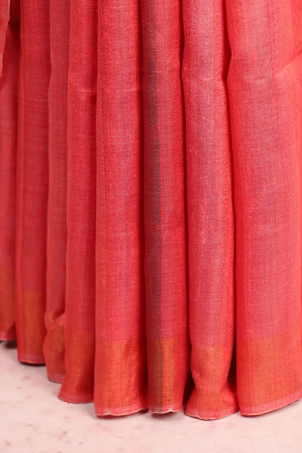 Red Jute Silk Saree