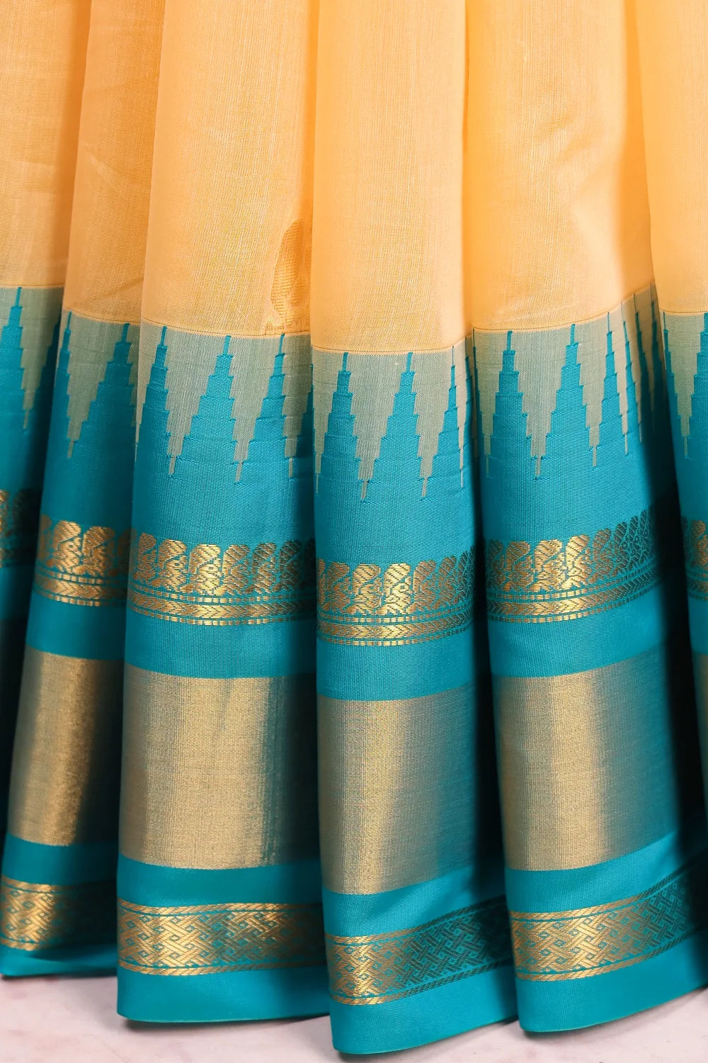 Sandal Cotton Silk Saree