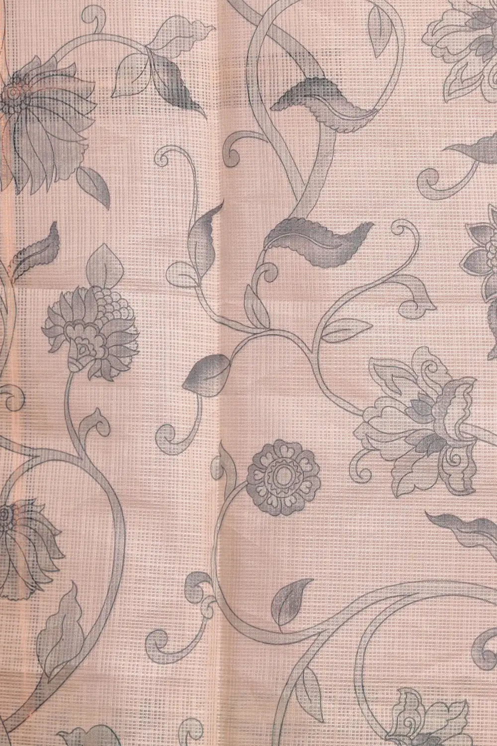 Beige Semi Tussar Saree