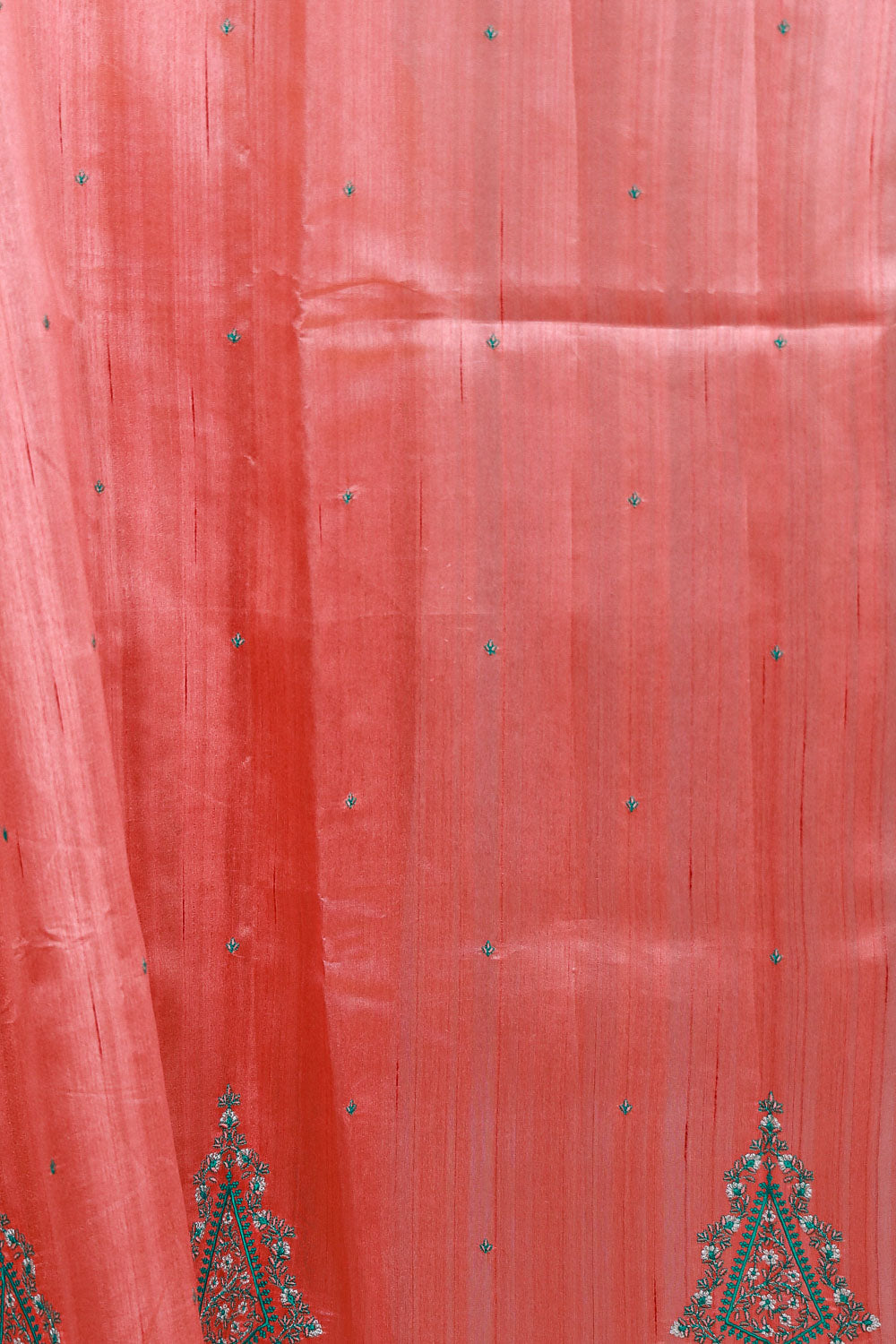 Peach Semi Tussar Saree