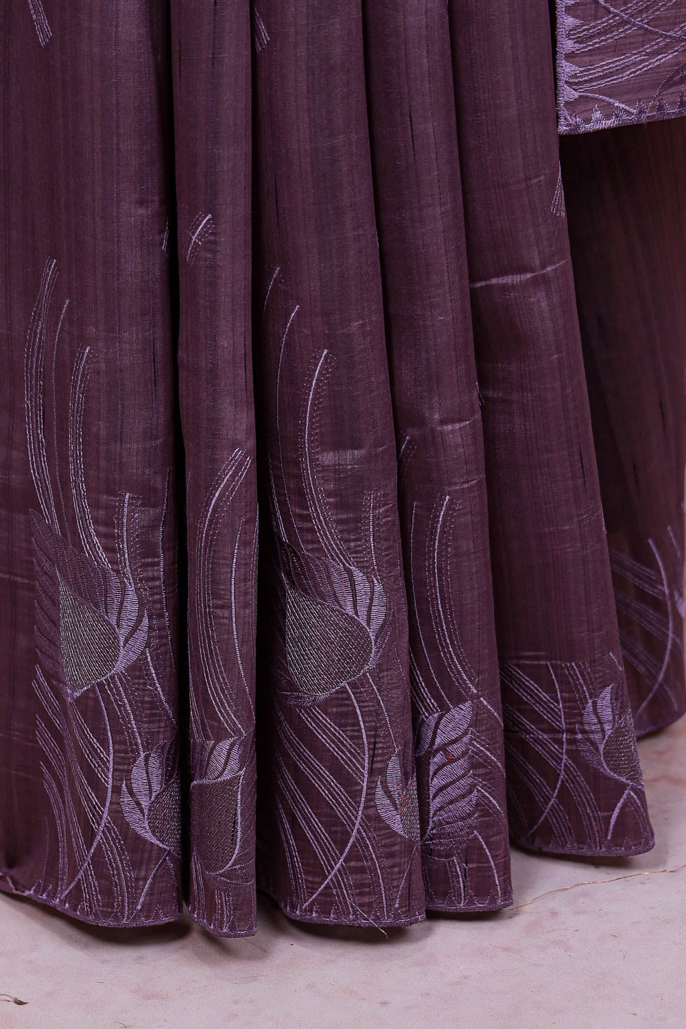 Lavender Semi Tussar Saree