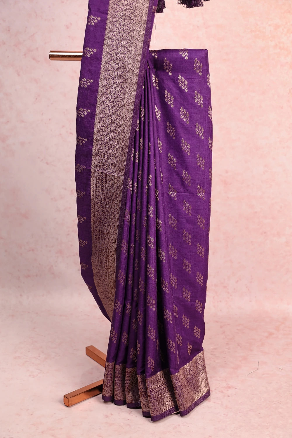 Violet Semi Banarasi Saree