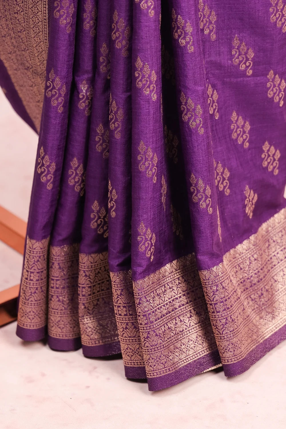Violet Semi Banarasi Saree