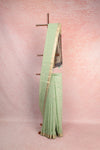 Pista Green Semi Chanderi Saree