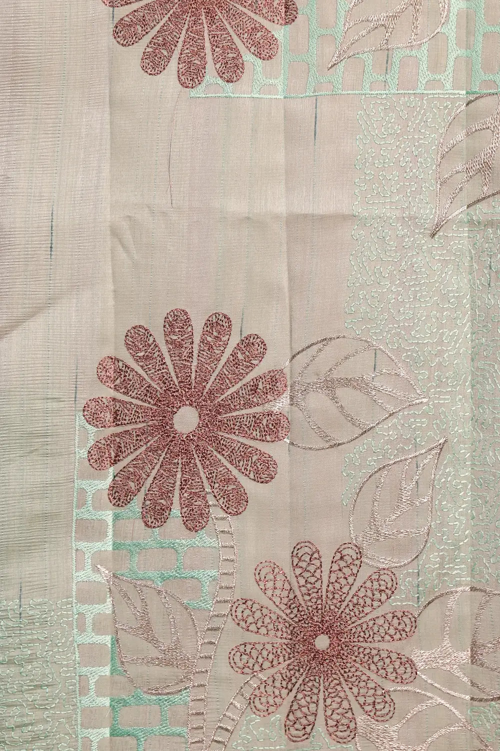Light Green Semi Jute Saree