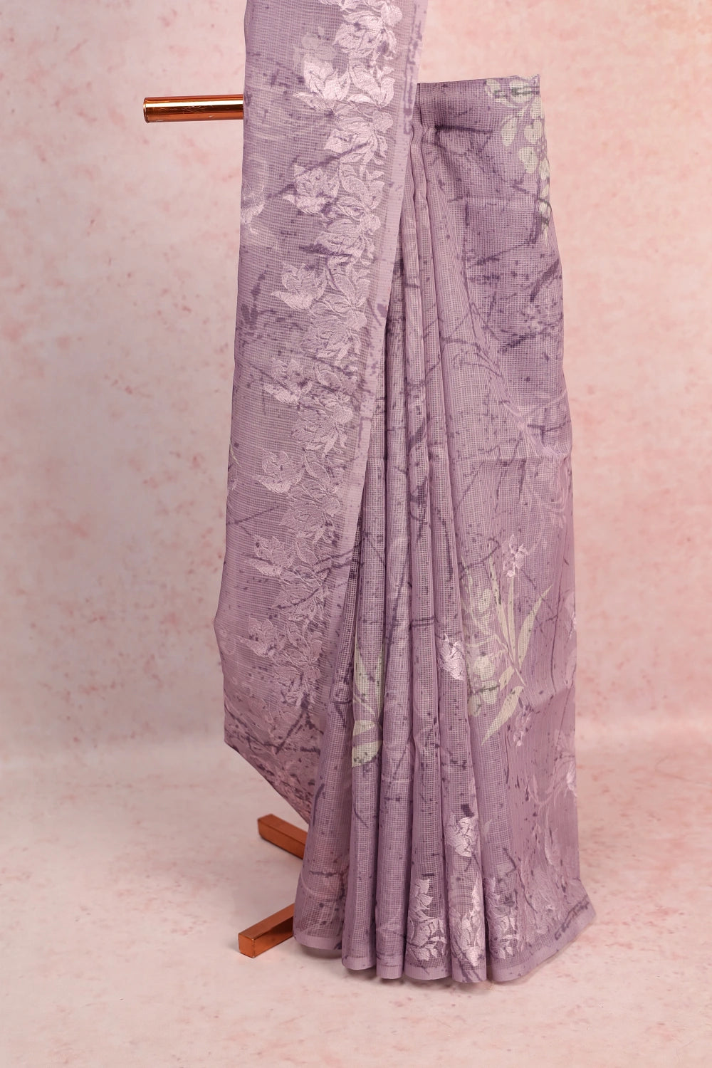 Lavender Kota Saree