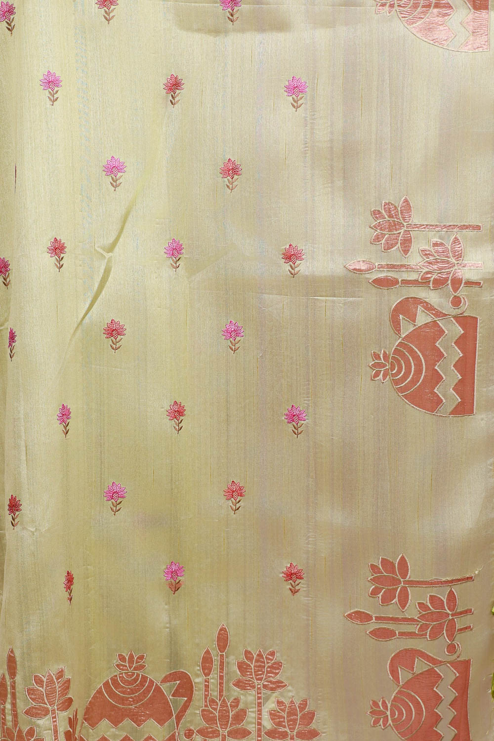 Pastel Yellow  Semi Tussar Saree