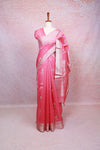 Pink Kora Silk Saree