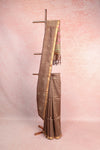 Chocolate Kora Silk Saree