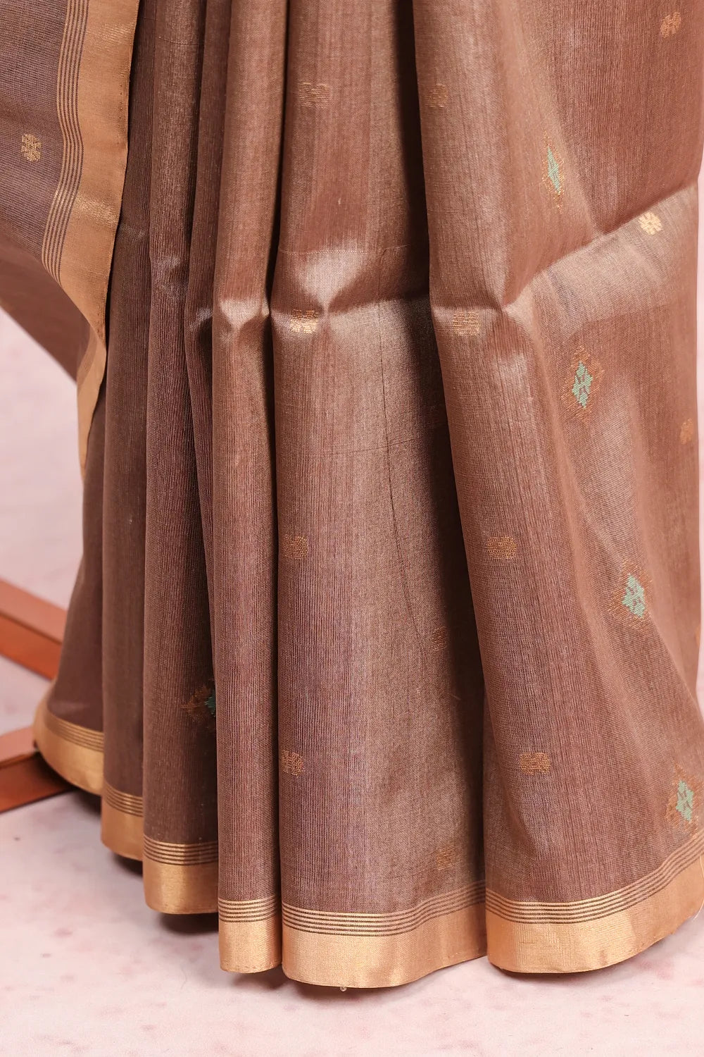 Chocolate Kora Silk Saree