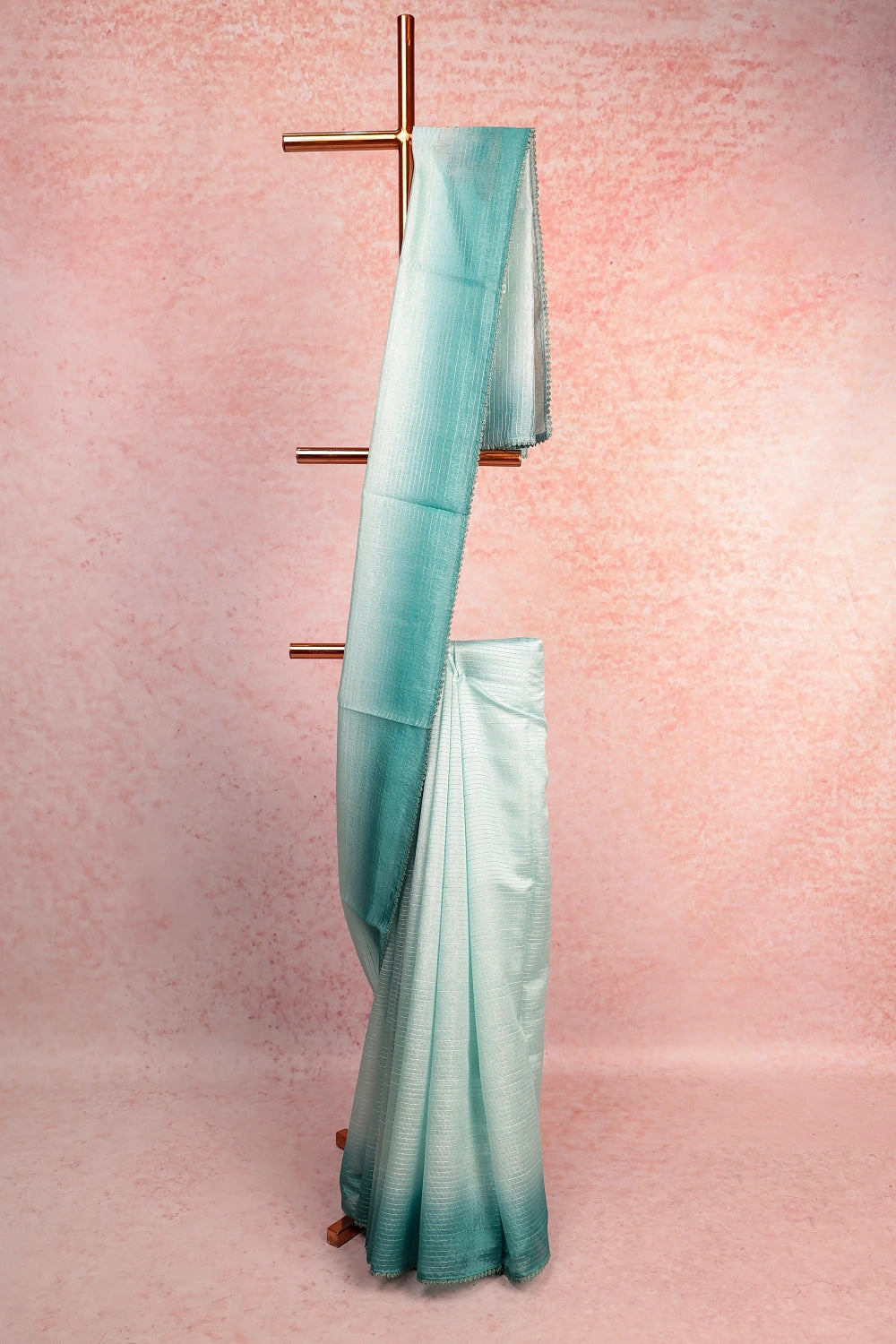 Sea Blue Semi Silk Saree