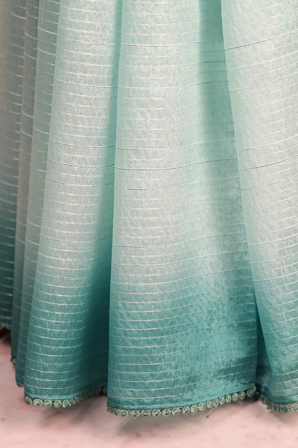 Sea Blue Semi Silk Saree