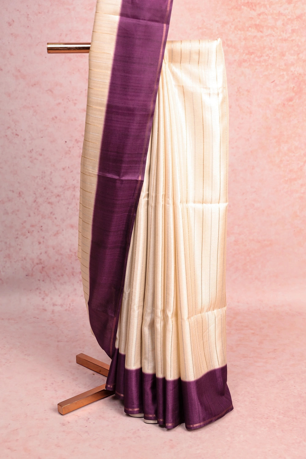 Fawn Semi Silk Saree