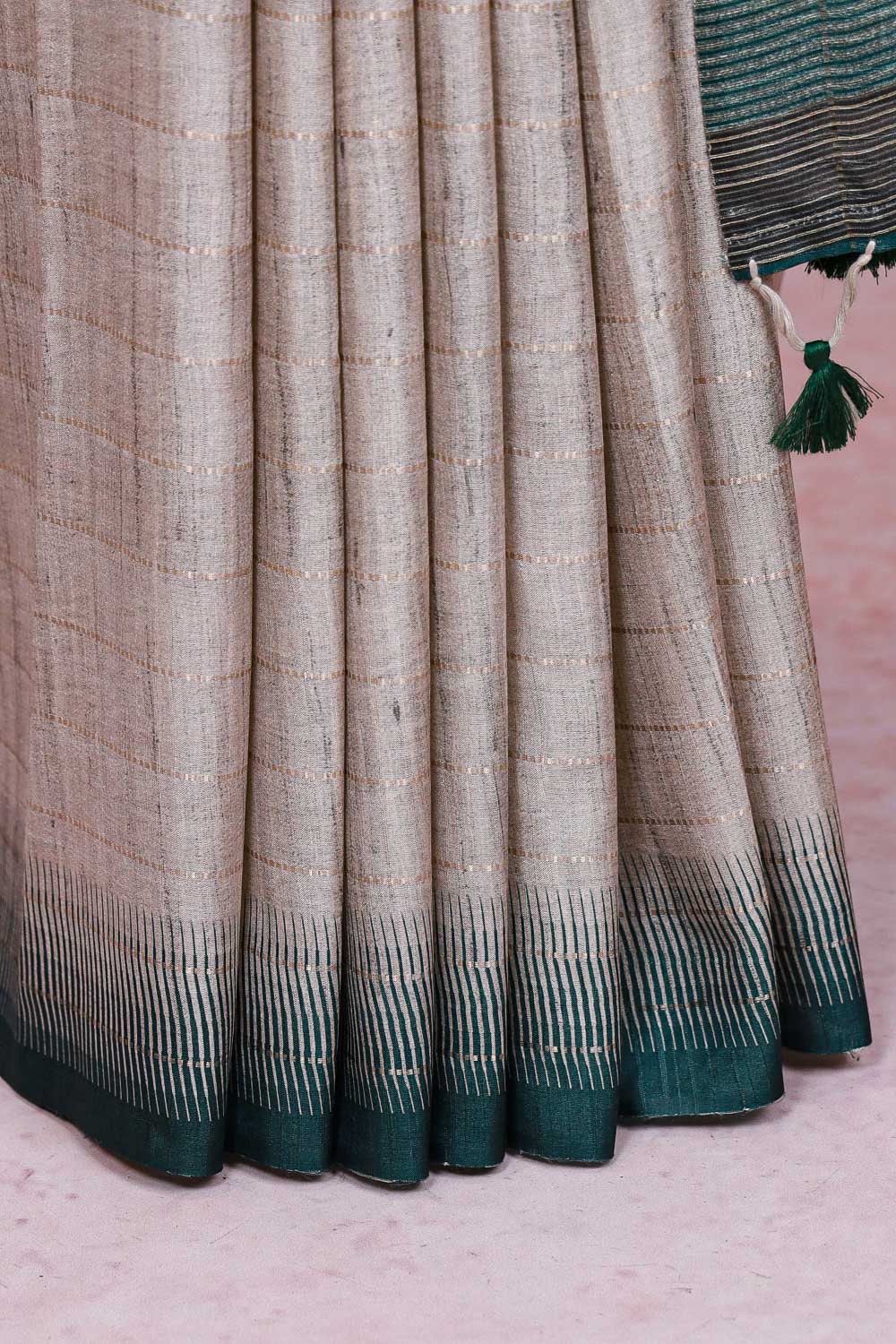 Cream Semi Silk Saree
