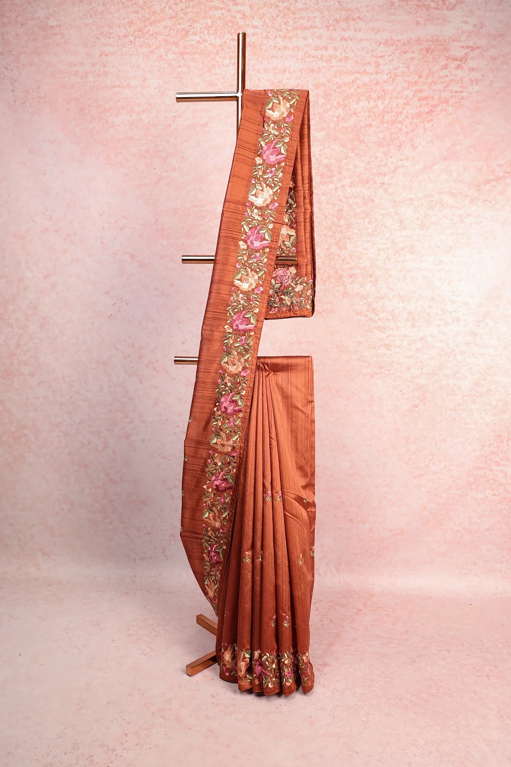 Biscuit Color Semi Jute Saree
