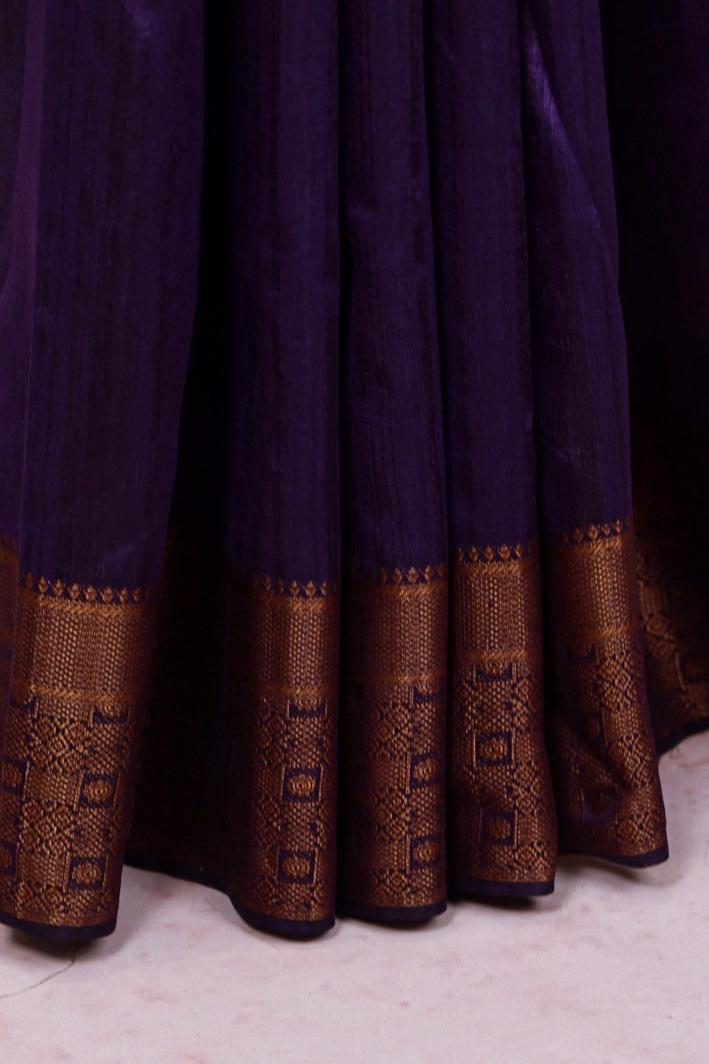 Violet Semi Jute Saree - Seematti