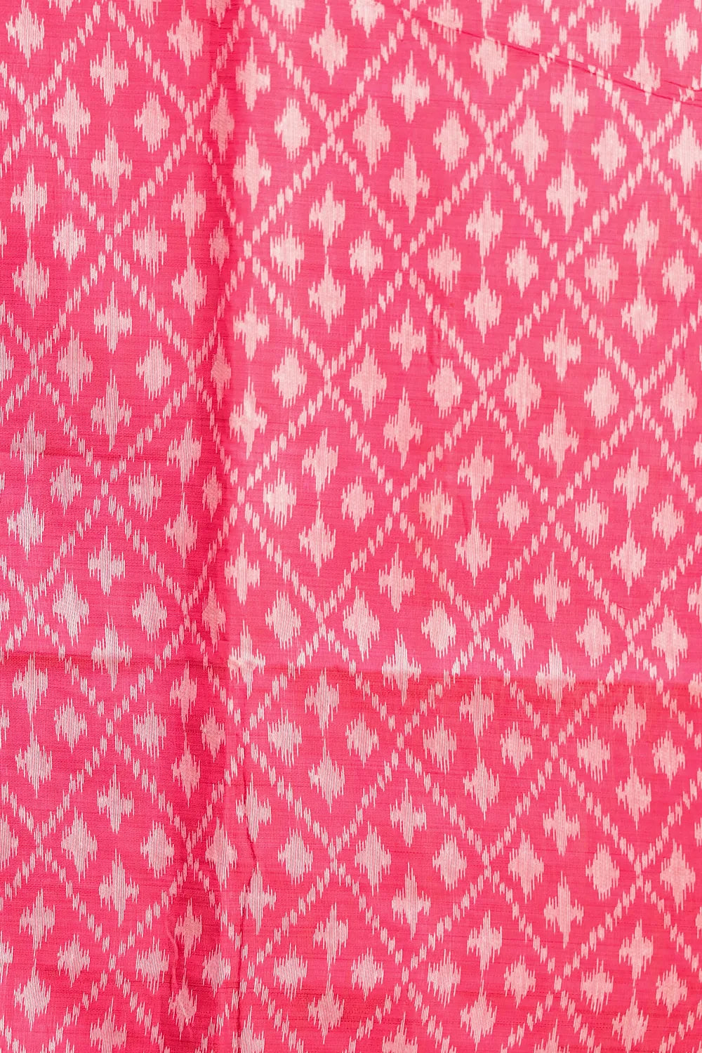 Pinkish Red Cotton Silk Saree