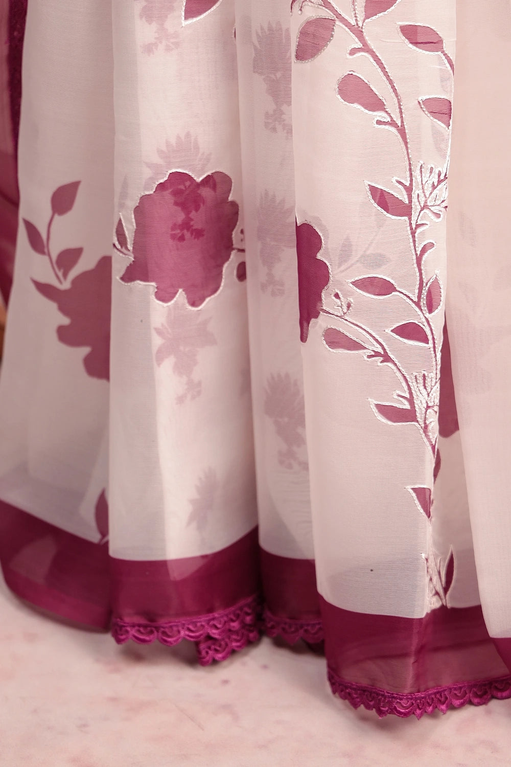 White Organza Saree