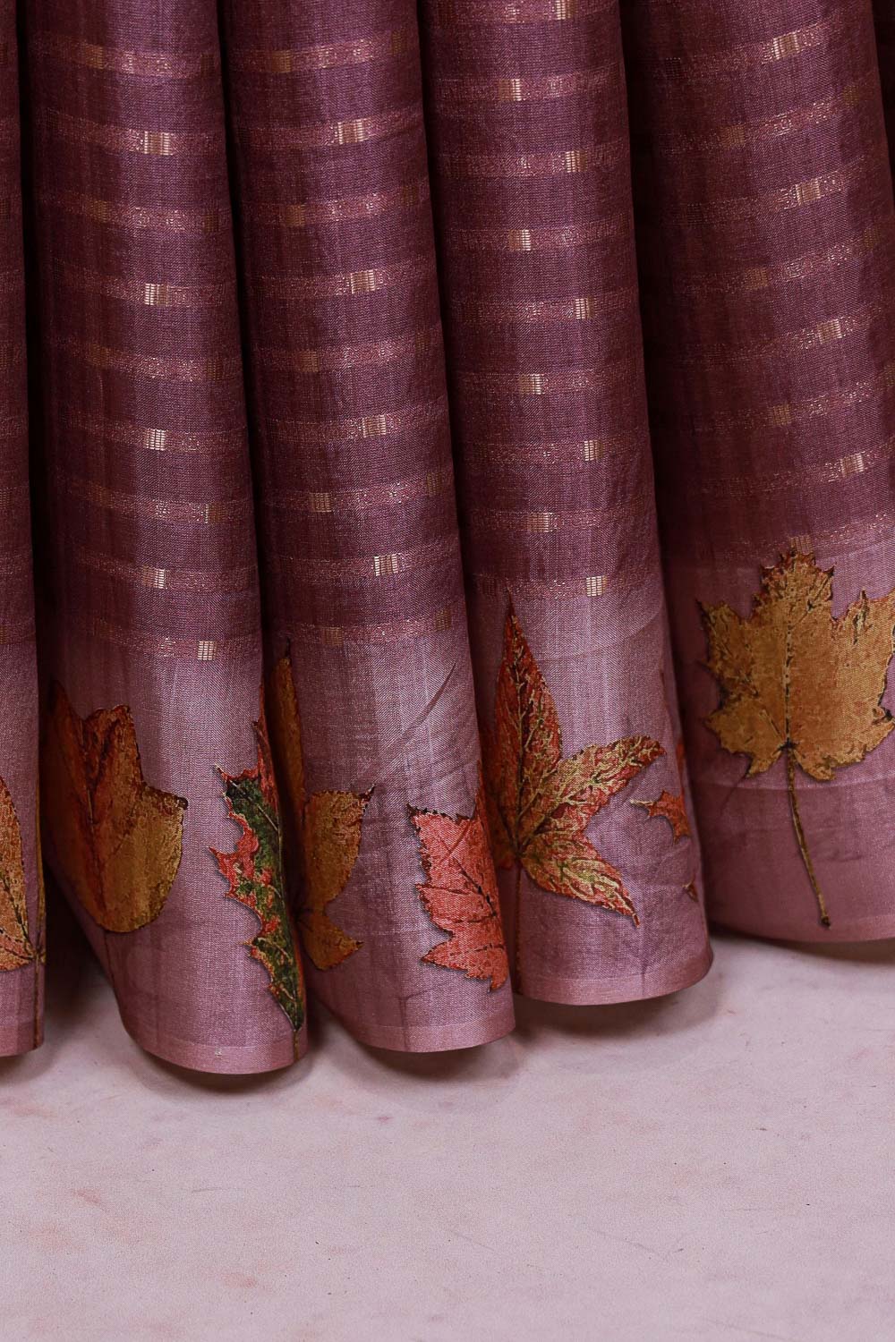 Onion Pink Semi Jute Saree - Seematti
