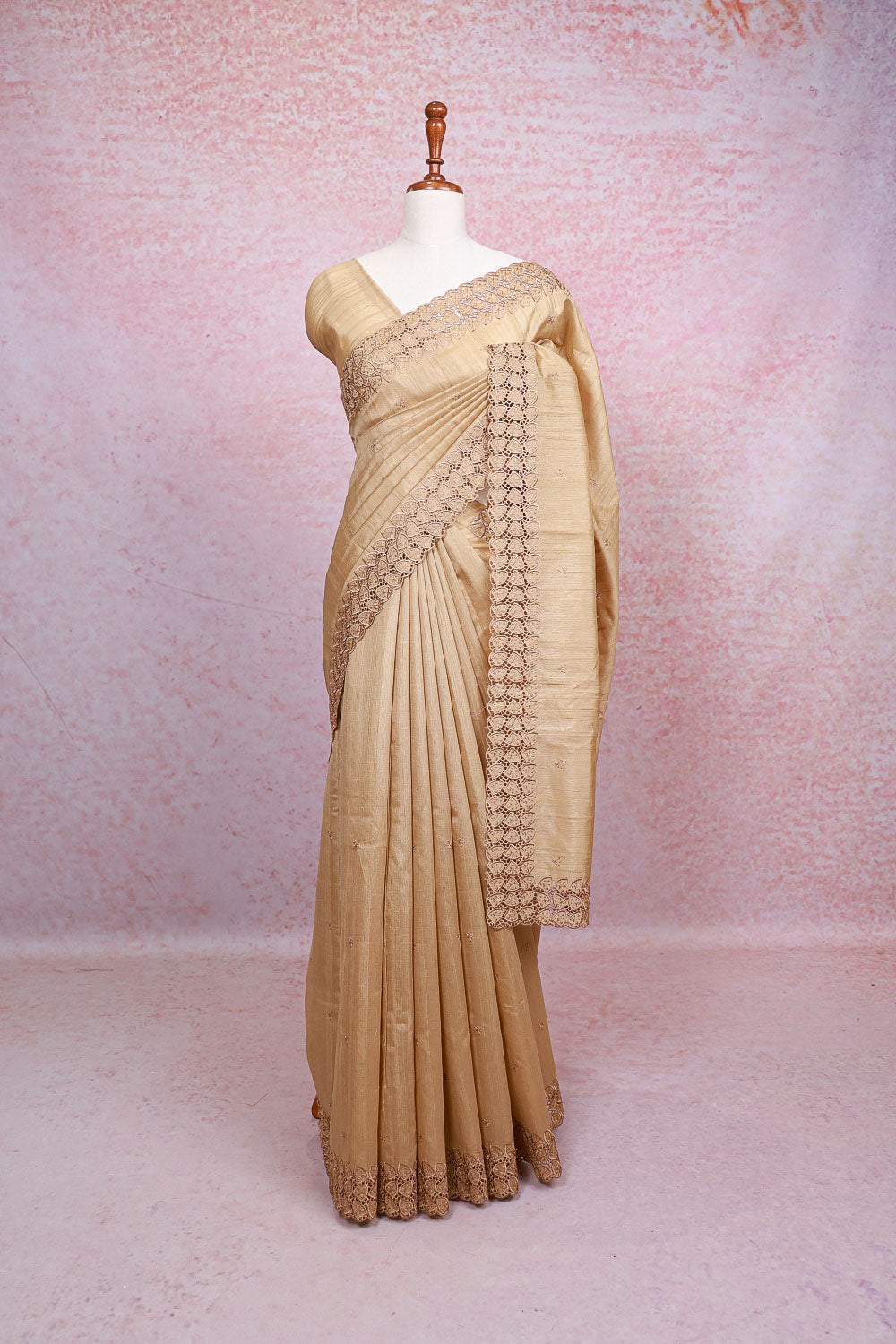 Chikku Color Semi Jute Saree