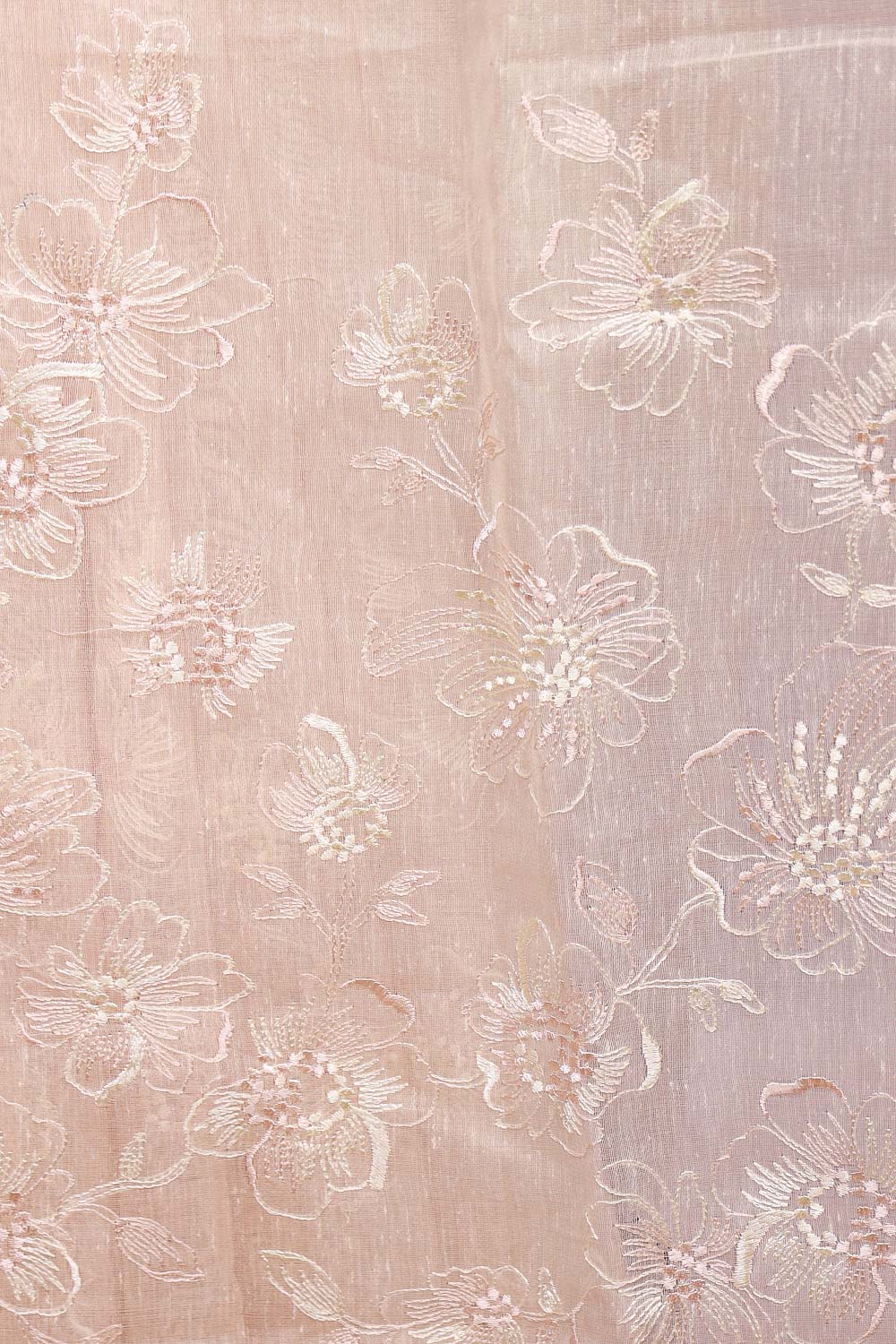 Cream Semi Linen Saree