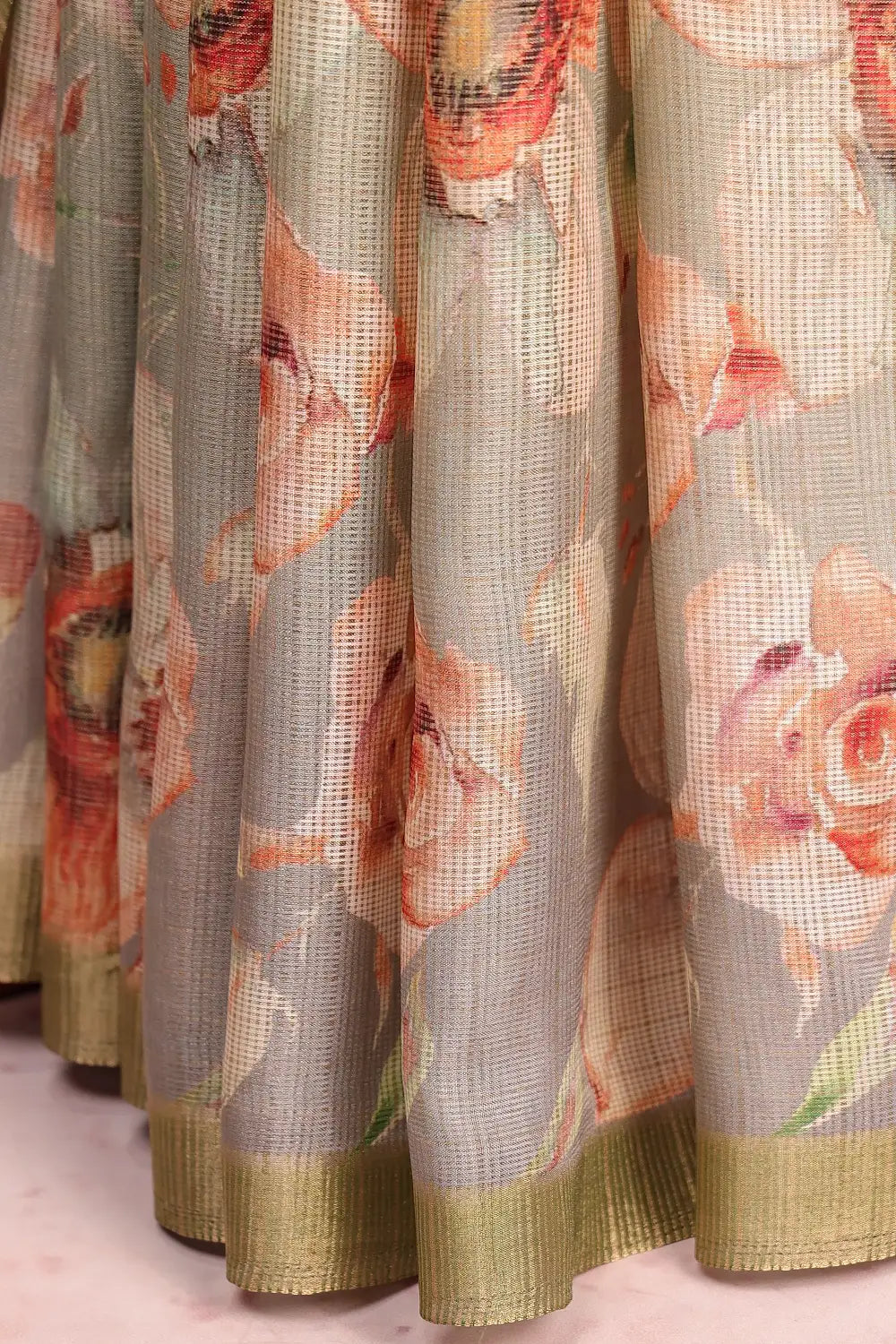 Green Tissue Kota Saree