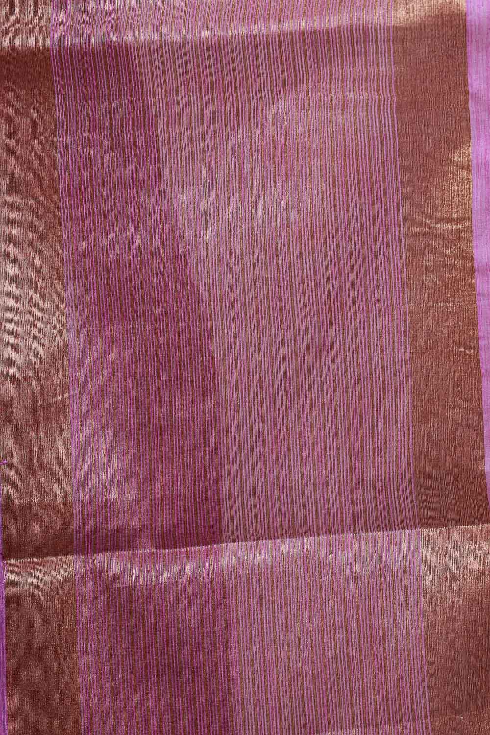 Purple Semi Jute Saree