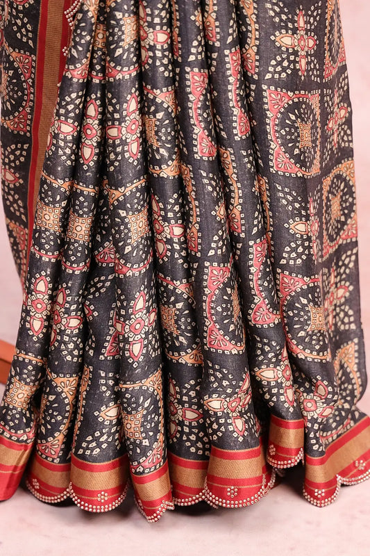 Black Semi Modal Saree