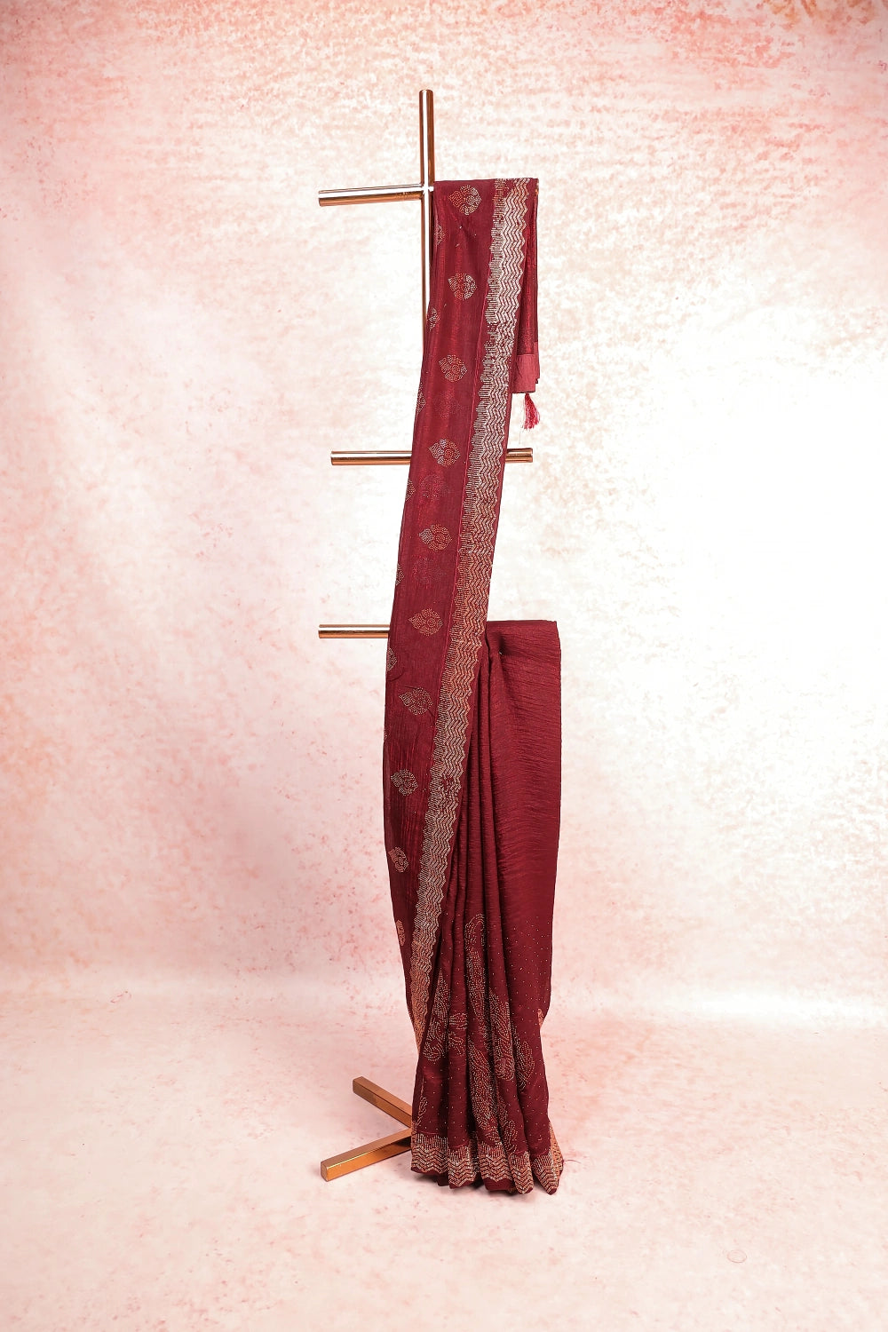 Maroon Crush Saree