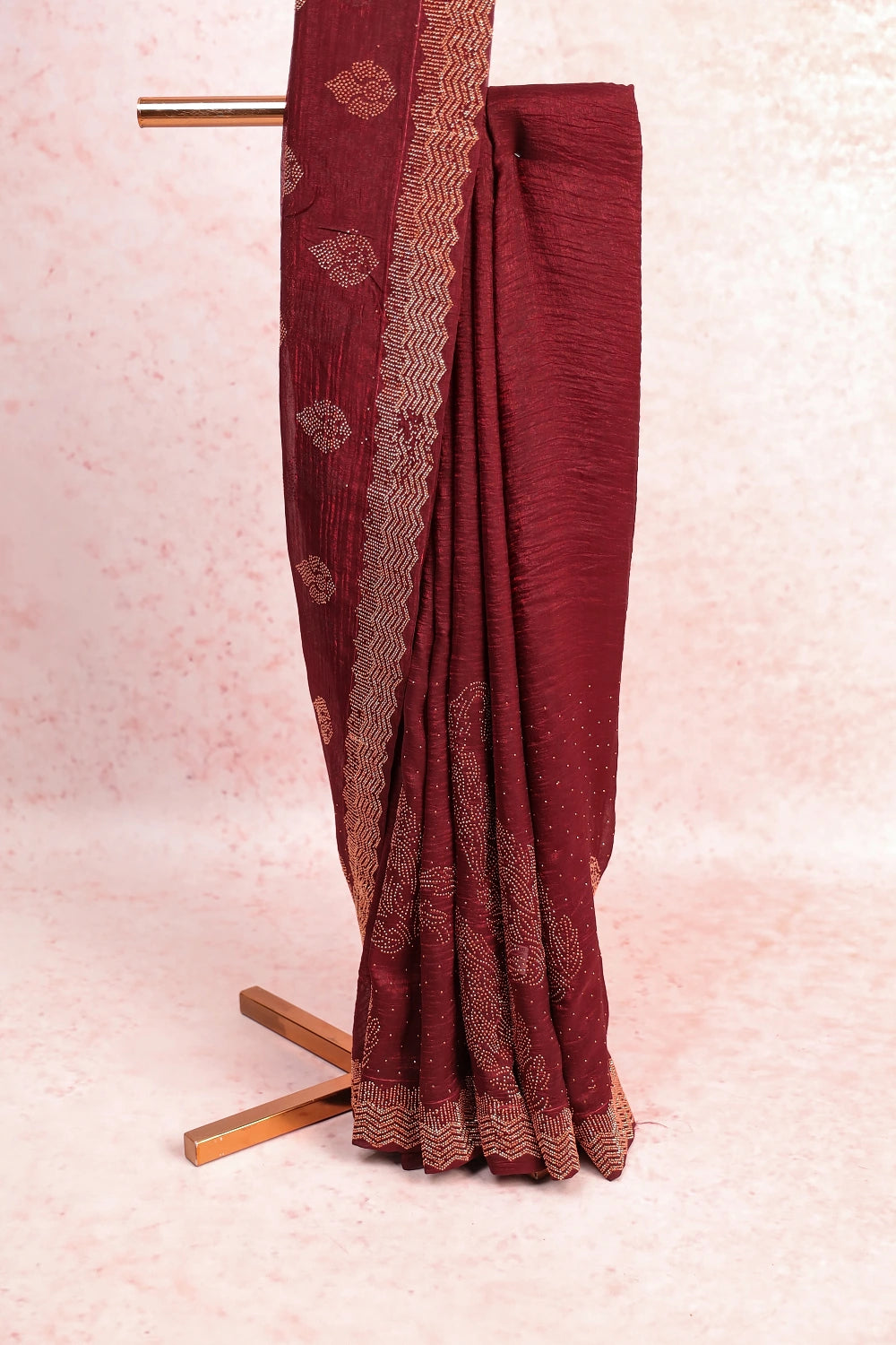 Maroon Crush Saree