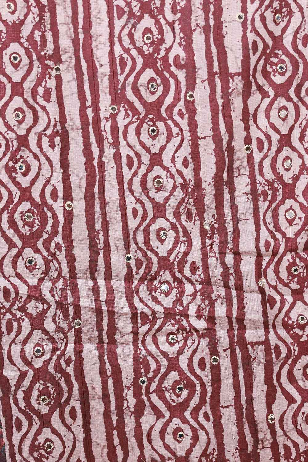 Wine Semi Tussar Saree