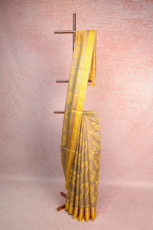 Light Green Jute Cotton Saree
