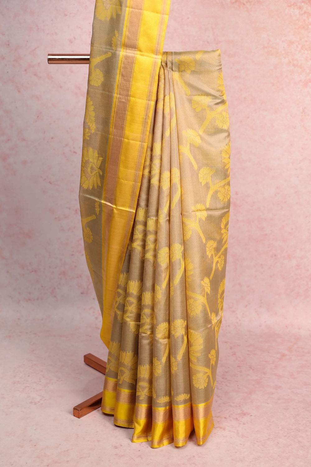 Light Green Jute Cotton Saree