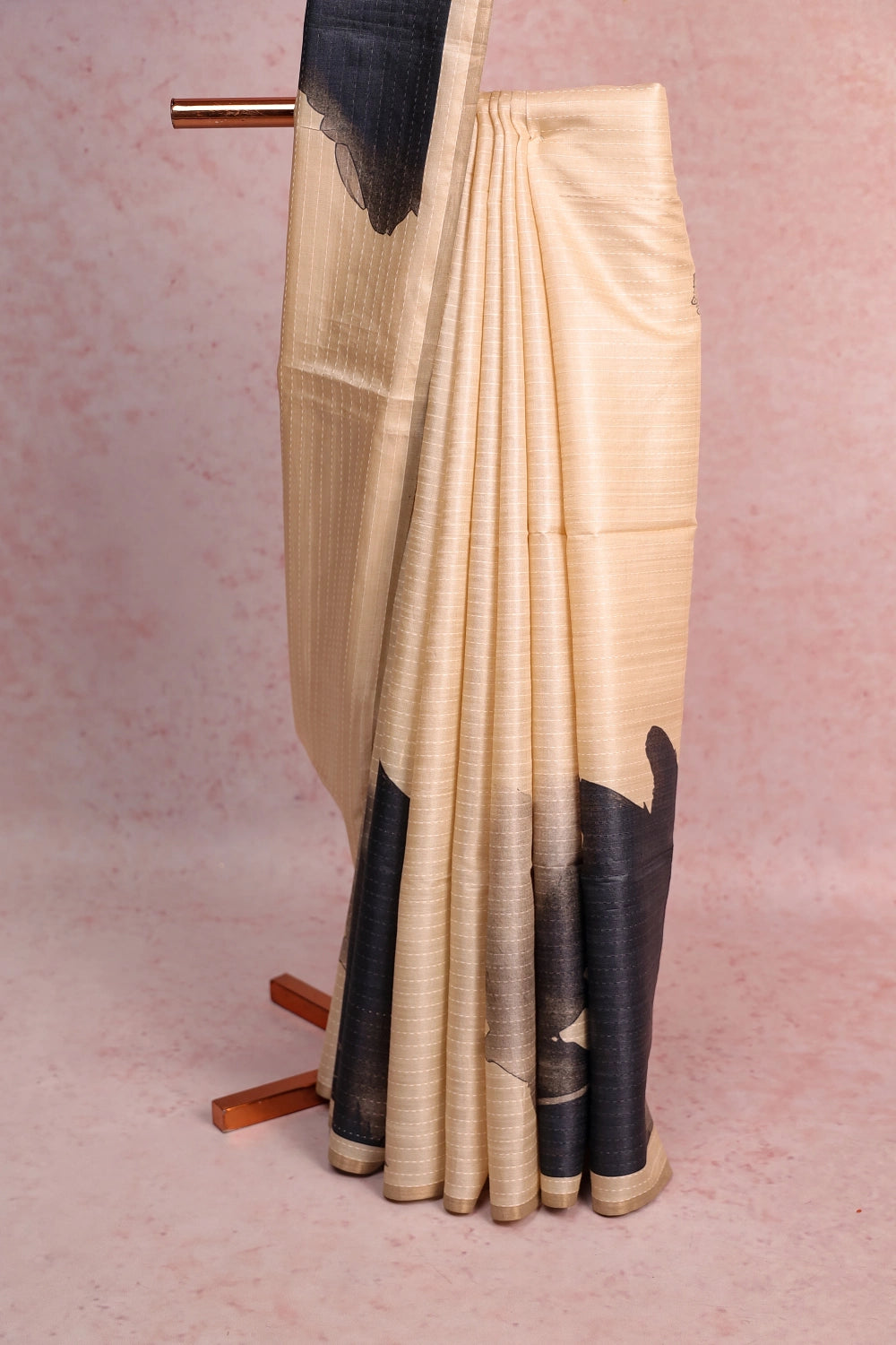 Cream Tussar Saree