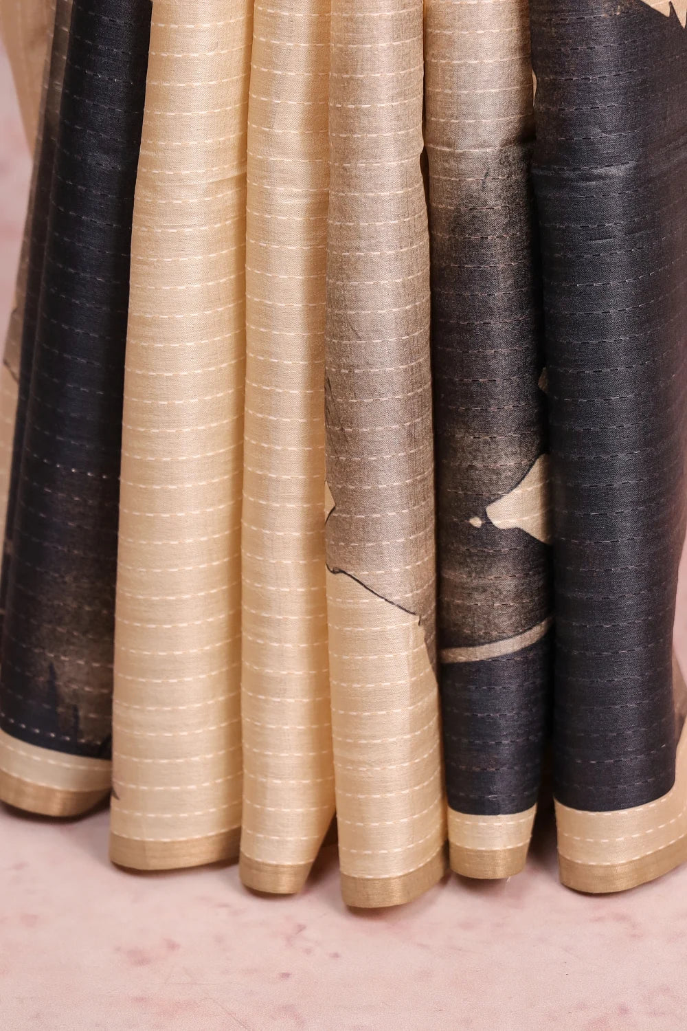Cream Tussar Saree