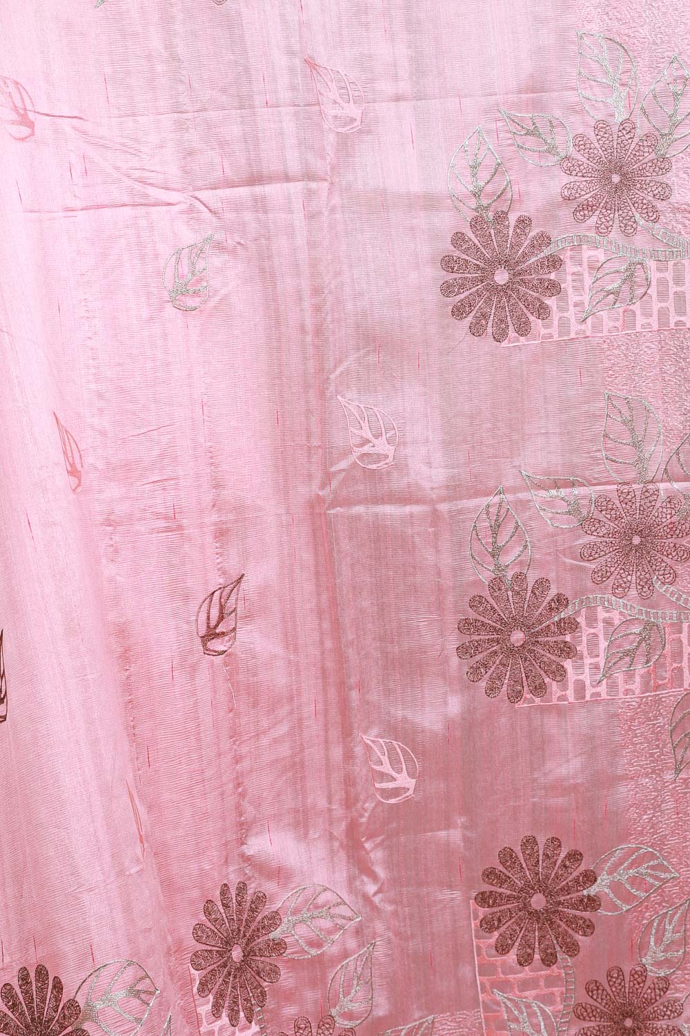 Light Pink Semi Tussar Saree
