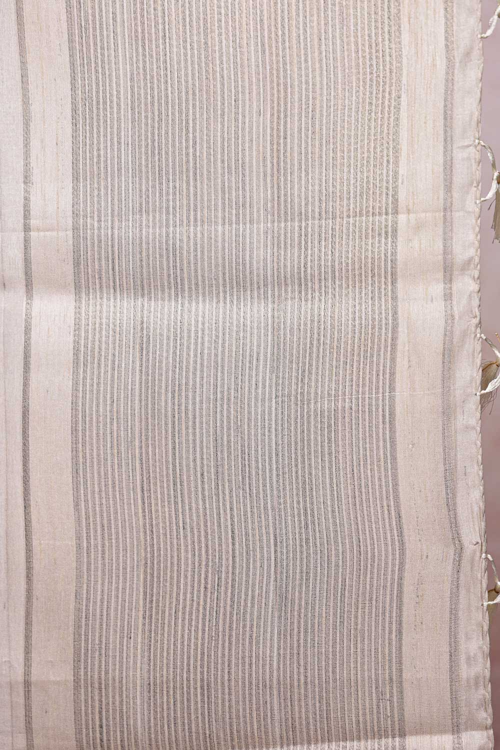 Cream Semi Tussar Saree