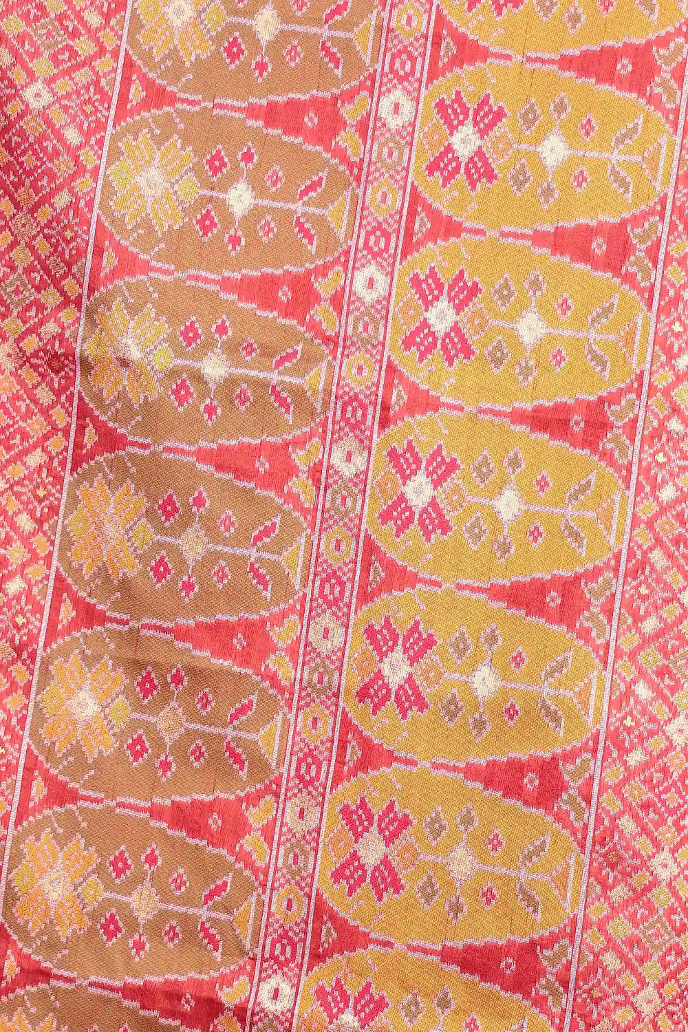 Rust Orange Semi Silk Saree