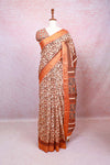 Cream Semi Tussar Saree