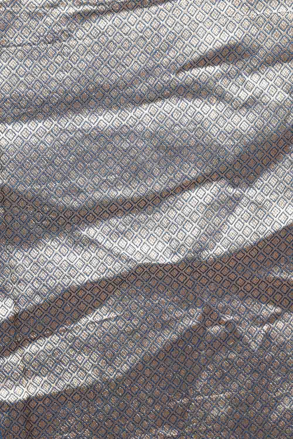 Peacock Blue Jute Banarasi Saree