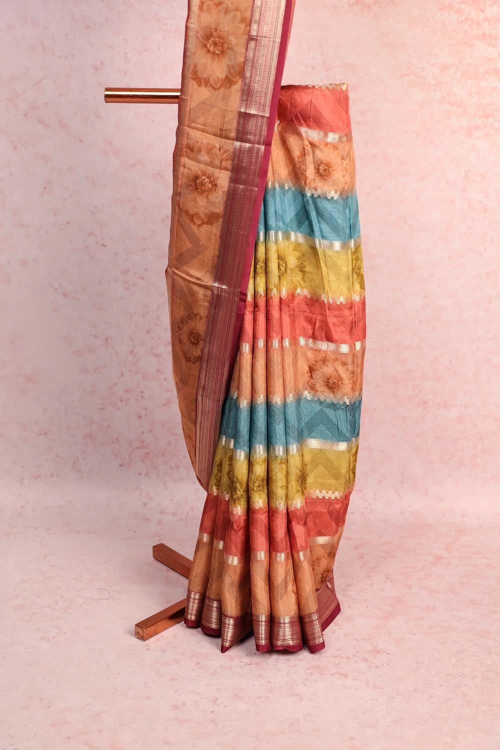 Multi Color Dola Silk Saree