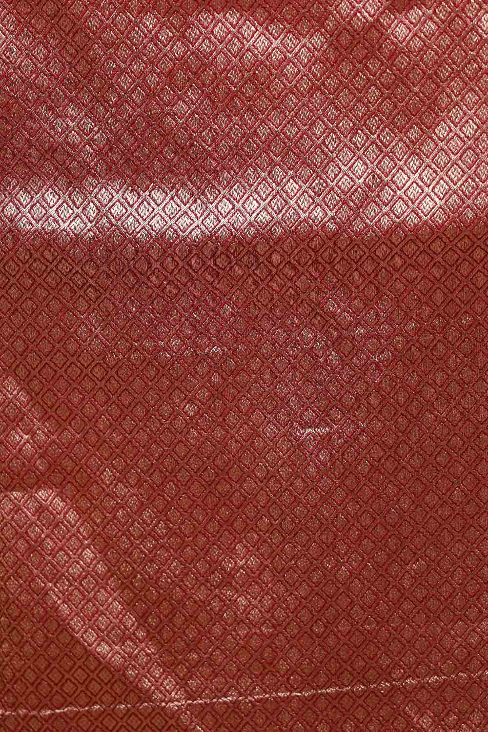 Dark Wine Semi Banarasi Saree