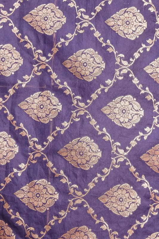 Navy Blue Tussar Banarasi Saree