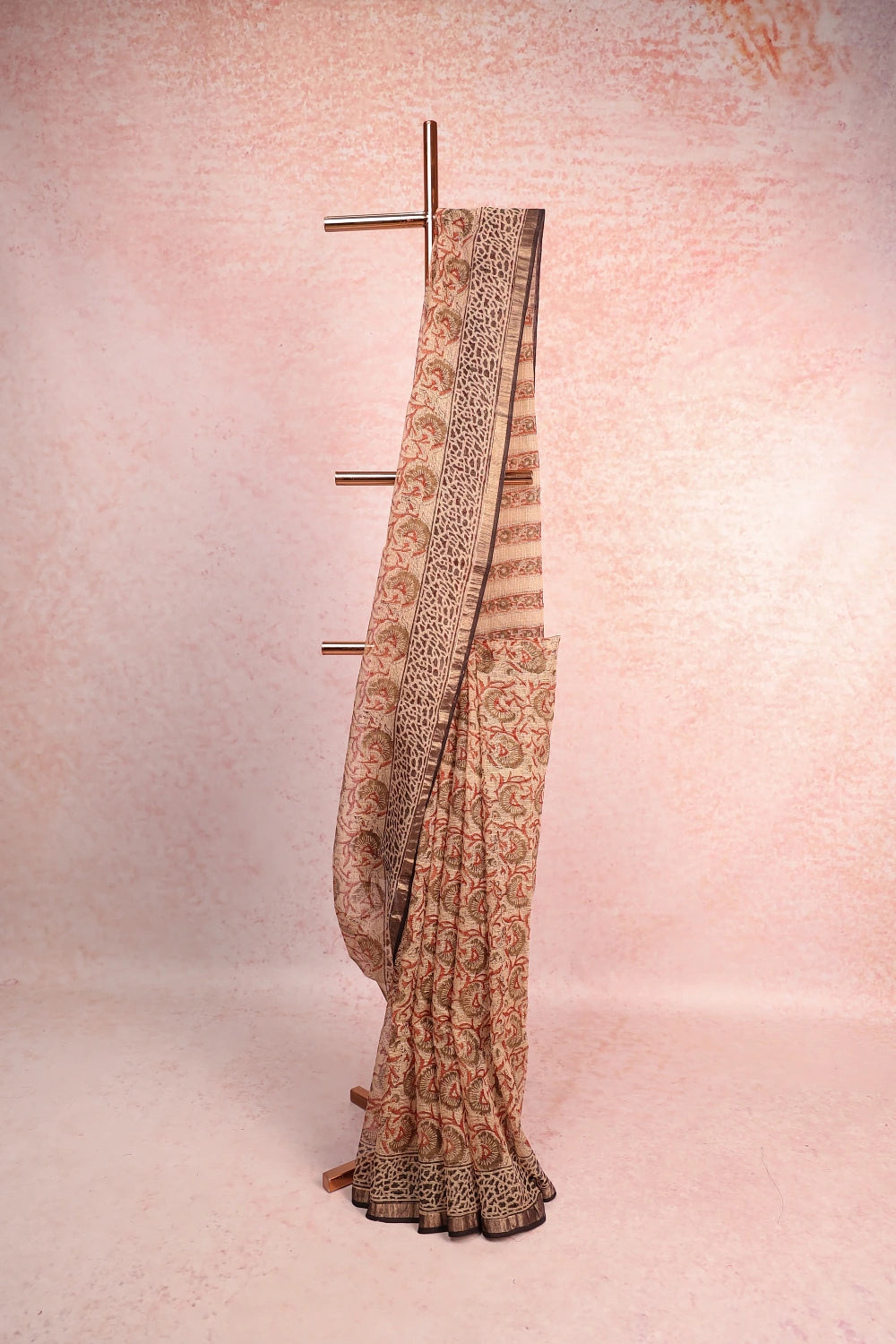 Cream Cotton Kota Saree
