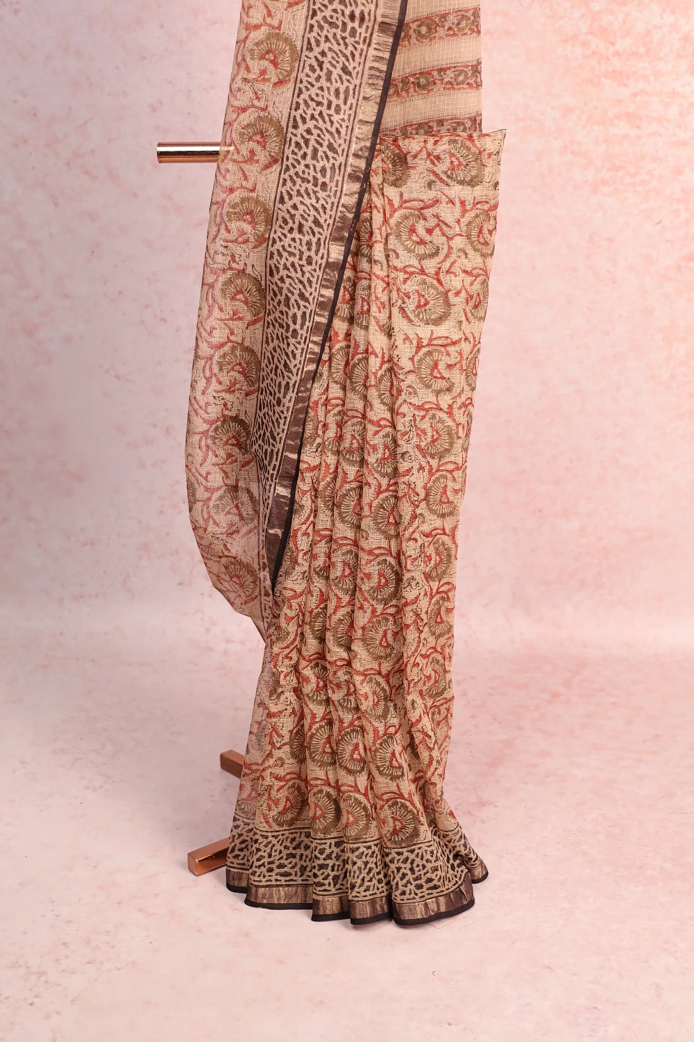 Cream Cotton Kota Saree