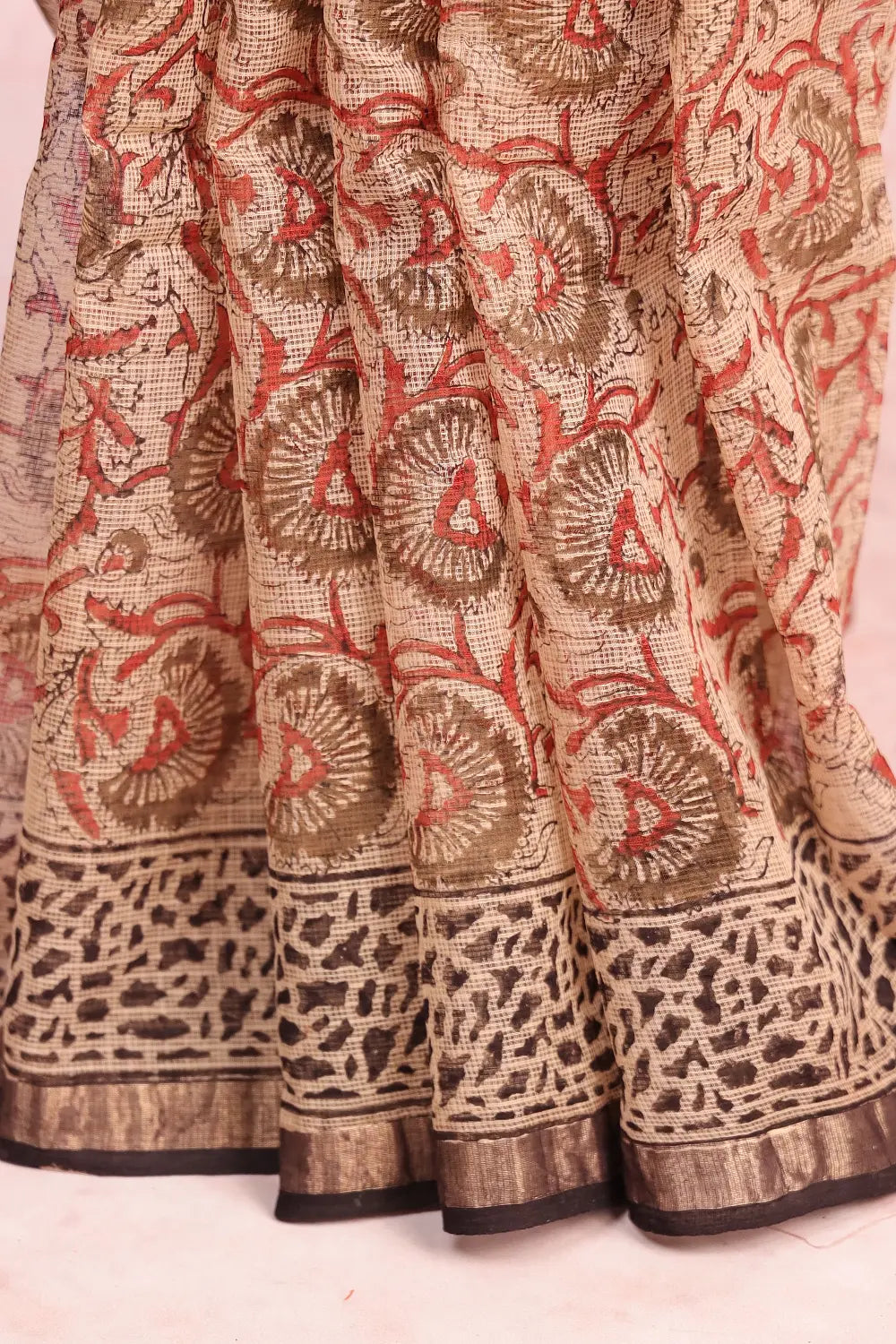 Cream Cotton Kota Saree