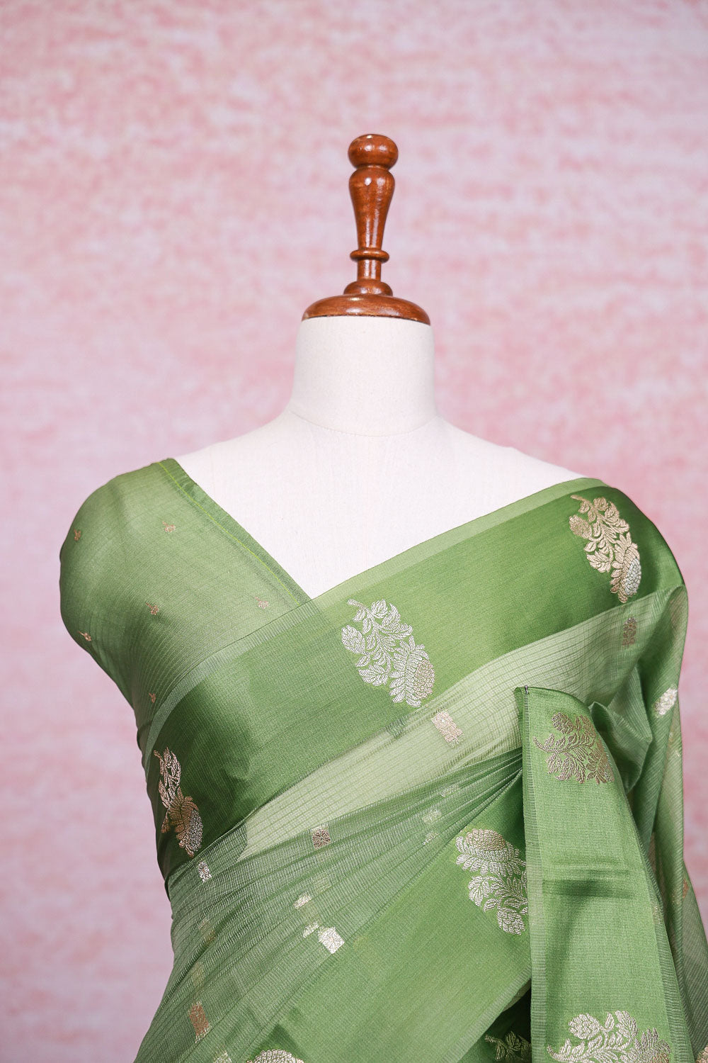 Green Tissue Kota Saree